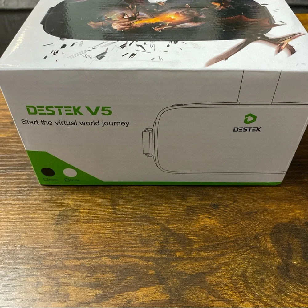 DESTEK V5 VR Headset for Phone with Controller, 110° FOV HD